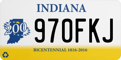 IN license plate 970FKJ
