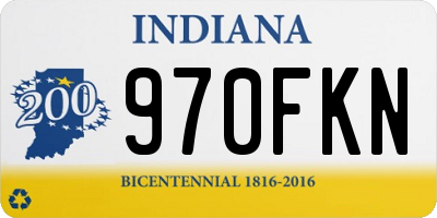 IN license plate 970FKN