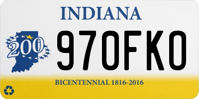 IN license plate 970FKO