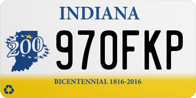 IN license plate 970FKP