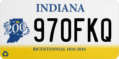 IN license plate 970FKQ