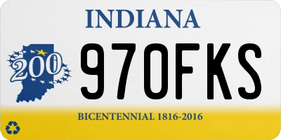 IN license plate 970FKS