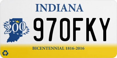 IN license plate 970FKY