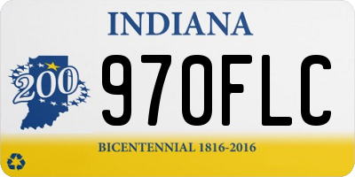 IN license plate 970FLC