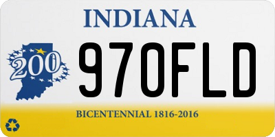 IN license plate 970FLD