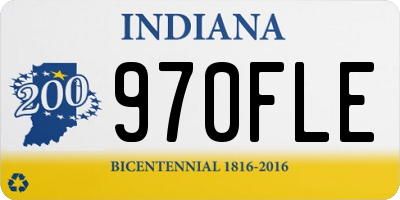 IN license plate 970FLE