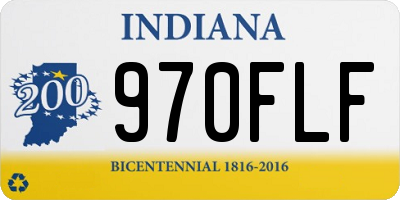 IN license plate 970FLF