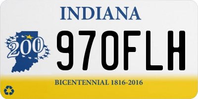 IN license plate 970FLH