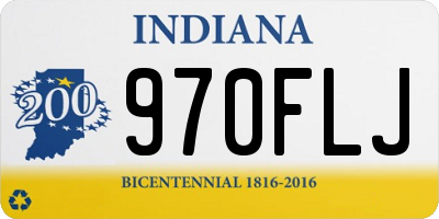 IN license plate 970FLJ