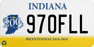 IN license plate 970FLL