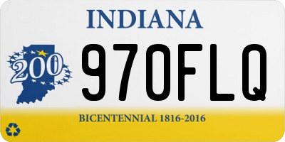 IN license plate 970FLQ