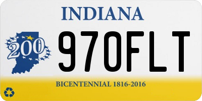 IN license plate 970FLT