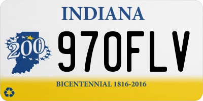 IN license plate 970FLV