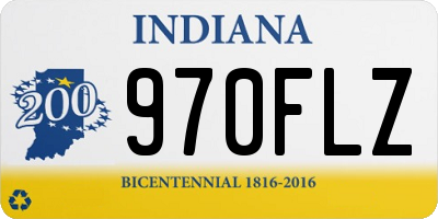 IN license plate 970FLZ