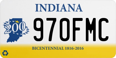 IN license plate 970FMC