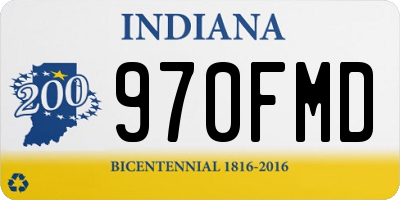 IN license plate 970FMD