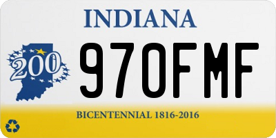 IN license plate 970FMF