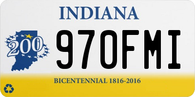 IN license plate 970FMI