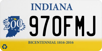 IN license plate 970FMJ