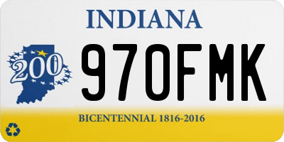 IN license plate 970FMK