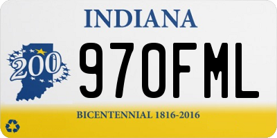 IN license plate 970FML