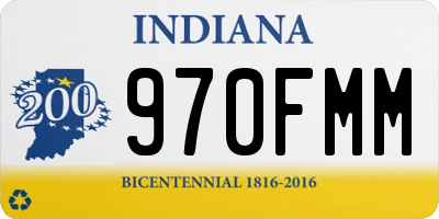 IN license plate 970FMM