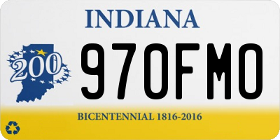 IN license plate 970FMO