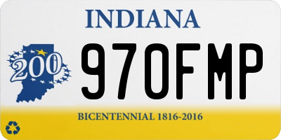 IN license plate 970FMP