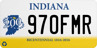 IN license plate 970FMR
