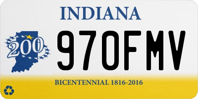 IN license plate 970FMV