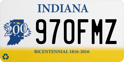 IN license plate 970FMZ