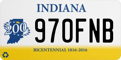 IN license plate 970FNB