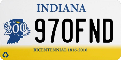 IN license plate 970FND
