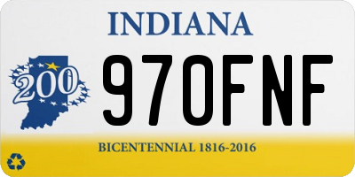 IN license plate 970FNF