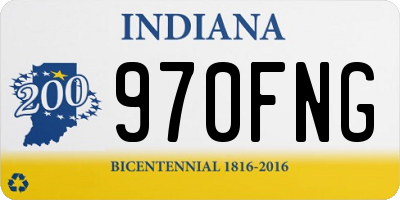 IN license plate 970FNG