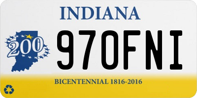 IN license plate 970FNI