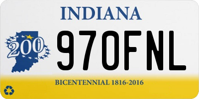 IN license plate 970FNL