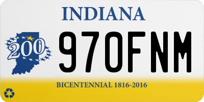IN license plate 970FNM
