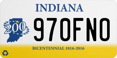 IN license plate 970FNO