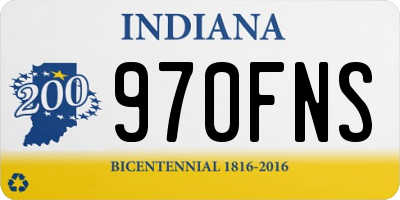 IN license plate 970FNS