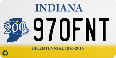 IN license plate 970FNT