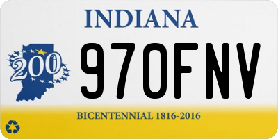 IN license plate 970FNV