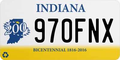 IN license plate 970FNX