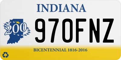IN license plate 970FNZ