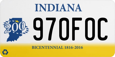 IN license plate 970FOC