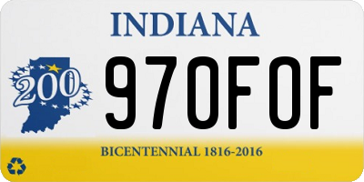 IN license plate 970FOF
