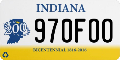 IN license plate 970FOO