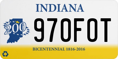 IN license plate 970FOT