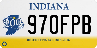 IN license plate 970FPB