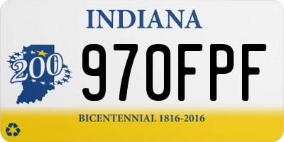 IN license plate 970FPF